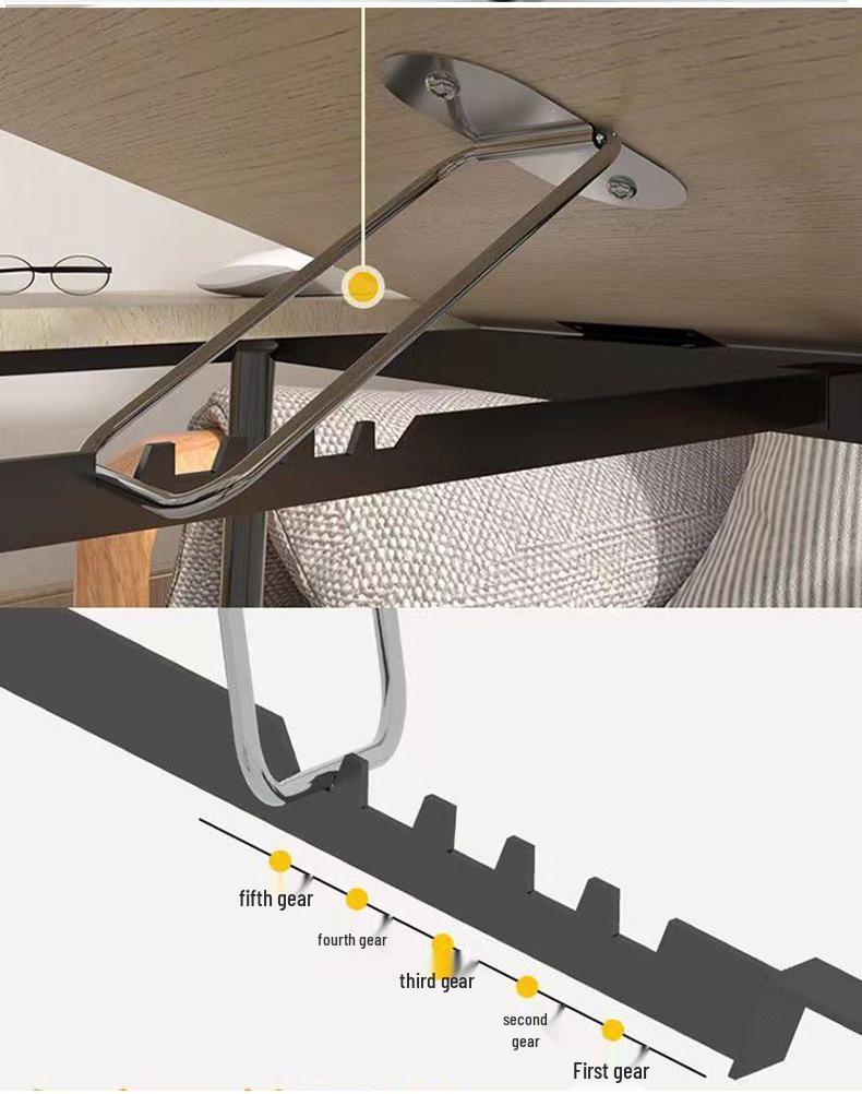 Adjustable Five-Position Bed Table: Portable Laptop Desk for Dorms & Lounging