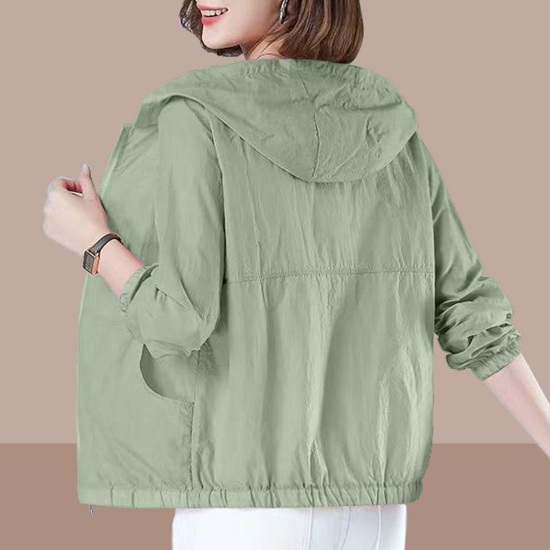 

Одежда для защиты от солнца Женская летняя одежда для защиты от солнца Анти-ультрафиолетовая куртка с длинным рукавом для велоспорта M светло-зеленый