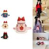 Adorable Korean Style Children's Bowknot Bucket Bag With Pearl Chain Shoulder Strap