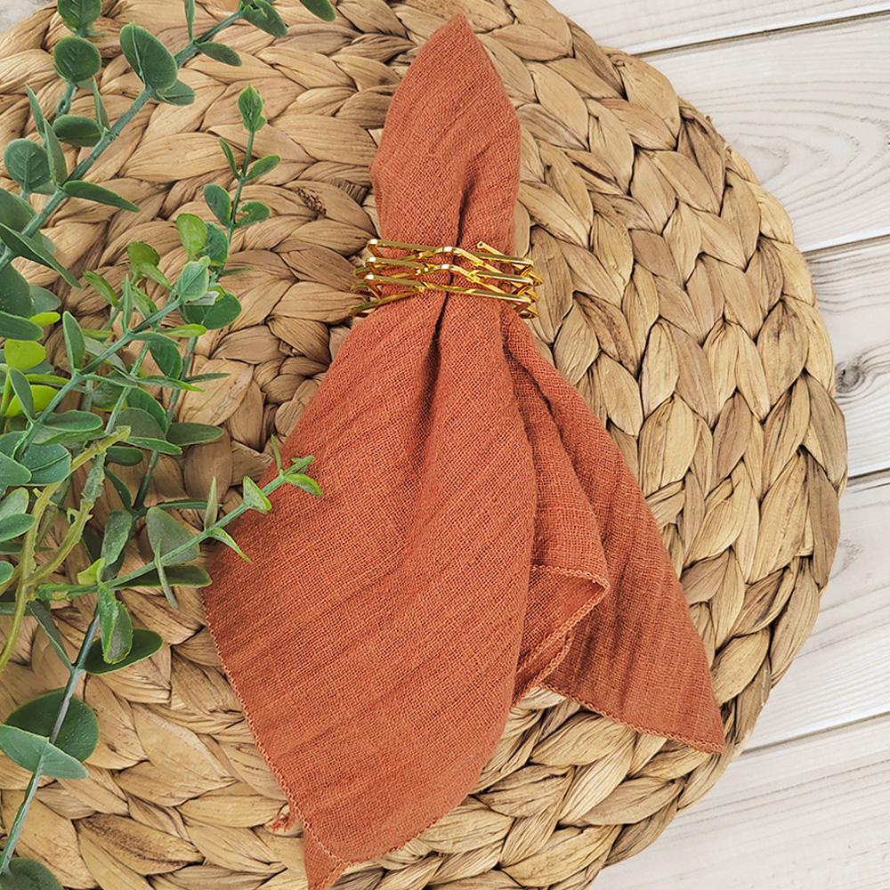 Set of 10 Cotton Cloth Napkins Gauze Fabric Factory Outlet for Everyday Use Dinner  Tea Towel Table  Village Wedding Decoration