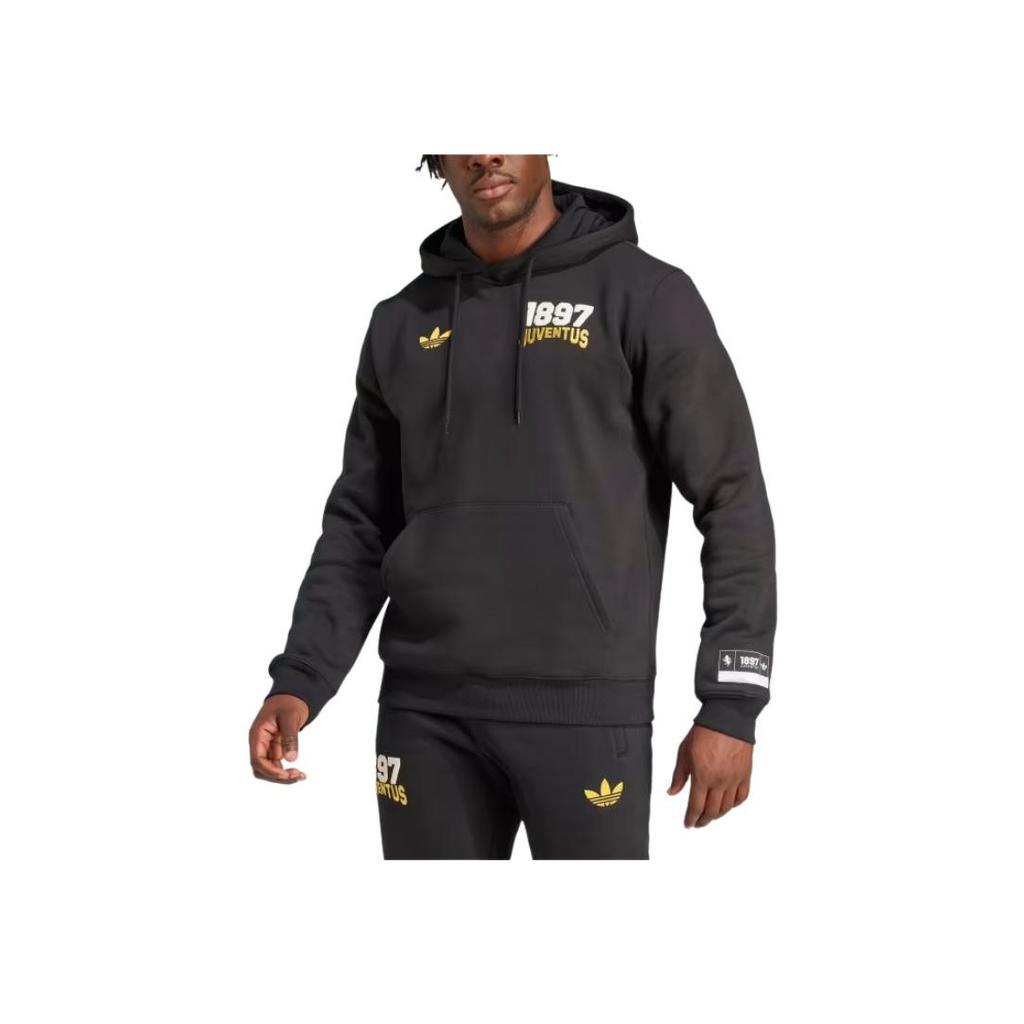 adidas Bluza z kapturem Juventus Vrct Czarny/Aktywny Złoty Męska Streetwear JF2567