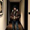 Autumn and winter temperament design sense splicing fake two pieces women's new slim and thin niche fashion sense