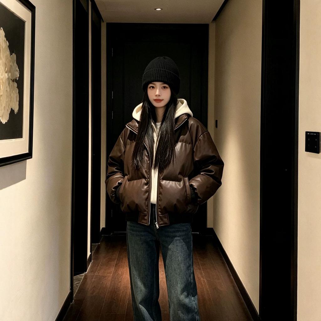 Autumn and winter temperament design sense splicing fake two pieces women's new slim and thin niche fashion sense