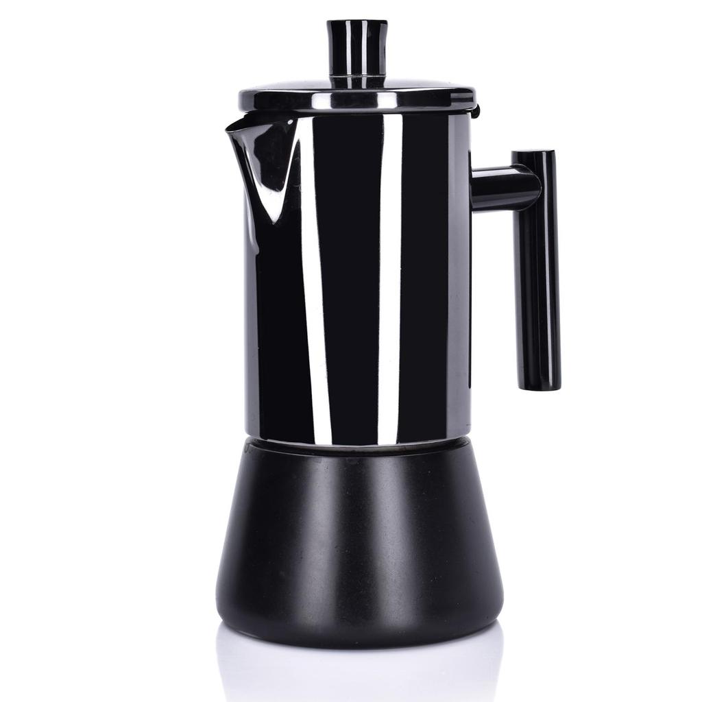 BARISTA Stovetop Espresso Maker, Steel, 6F