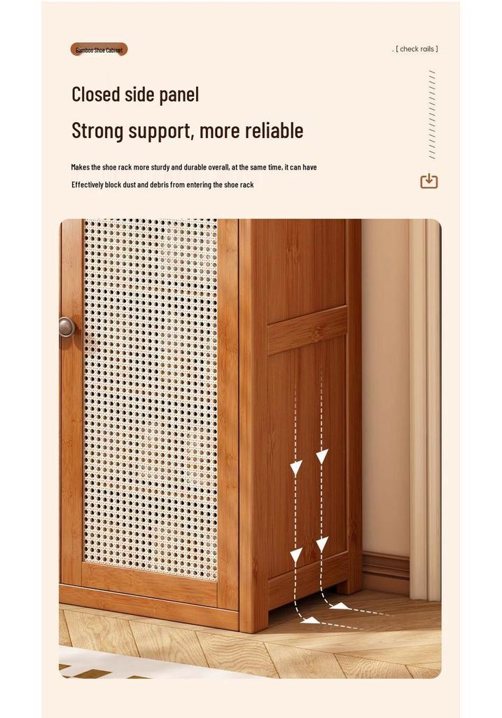 Large Capacity Narrow Vertical Shoe Cabinet for Entryway