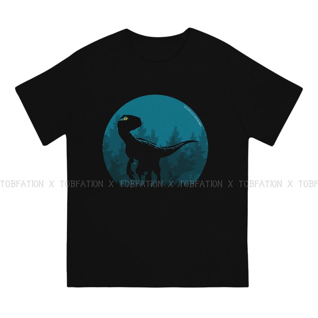 Blue Raptor  Mans TShirt Jurassic Park Dinosaurs Film Crewneck Short Sleeve 100 Cotton T Shirt Humor High Quality Gift Idea