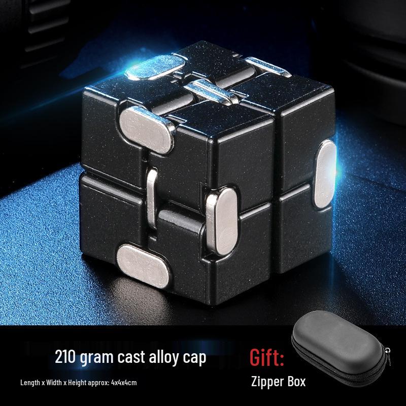 Cube Infini en Alliage Métallique Jouet Décompression Doigt pour Adultes