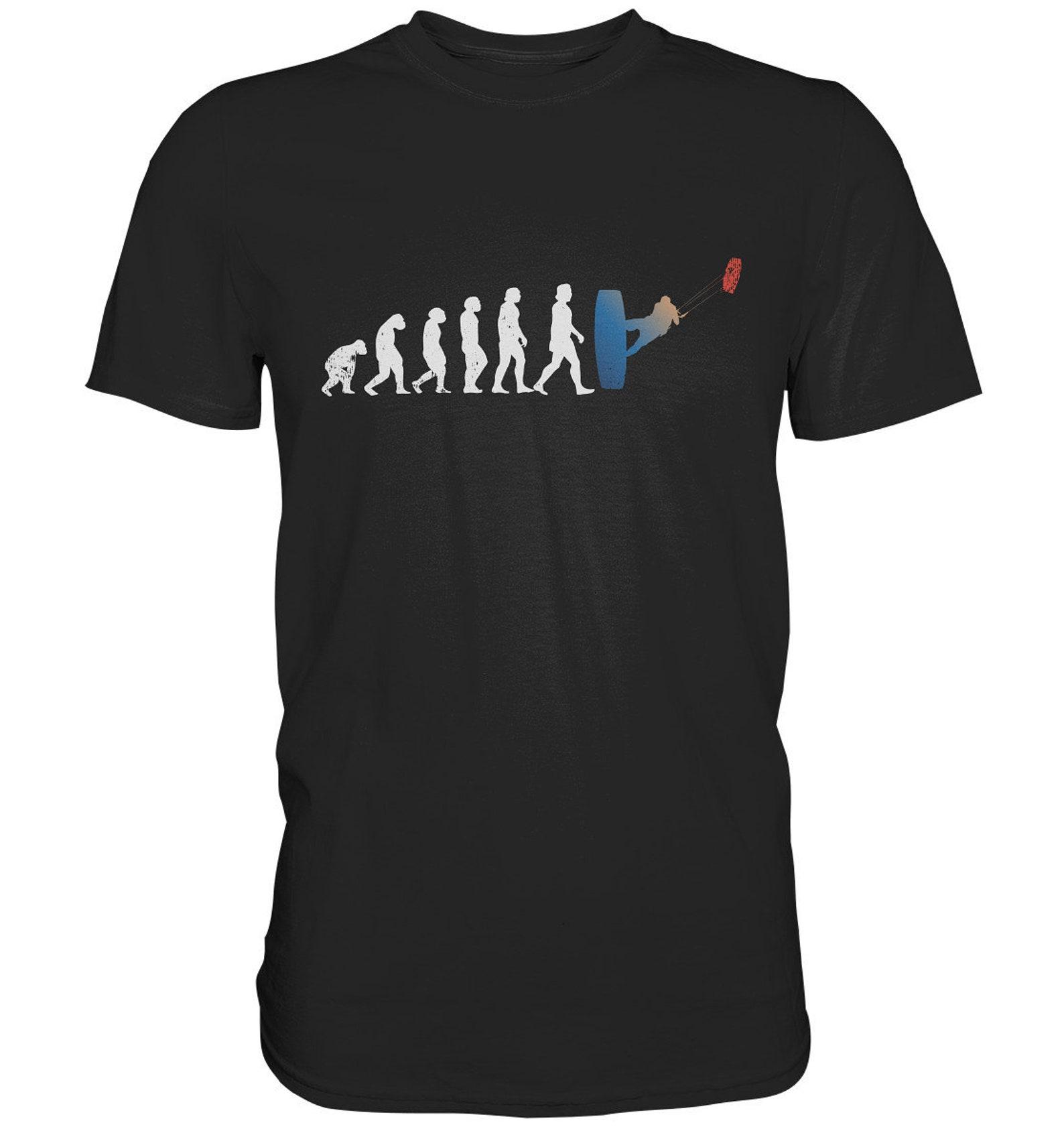 Evolution Kitesurfing T-Shirt • Kiteboarding Kiting • Kitesurfer Gift Kiteboard - Premium Shirt 3XL