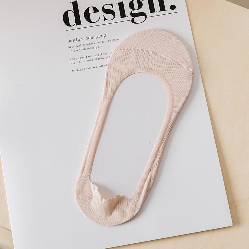 Spring and Summer Cotton Patchwork Anti-Slip Low-Heel Invisible Socks for Children and Girls - Women's Thin Transparent Socks