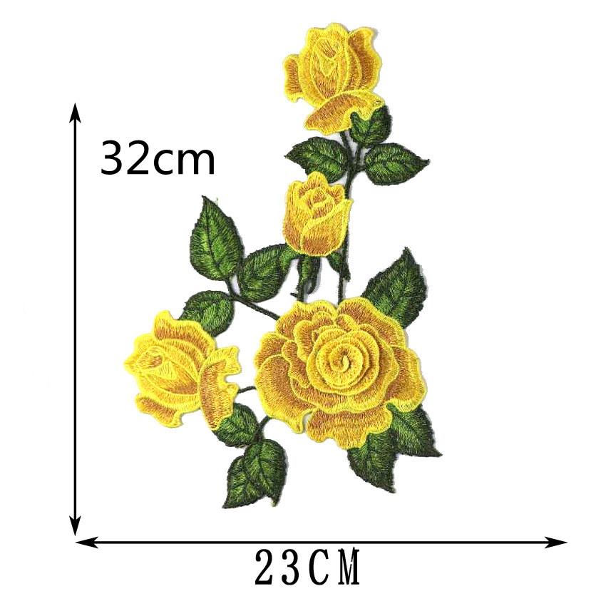 1pcs Embroidered Applique Sewing Flower Fabric Patch DIY Crafts Accessories