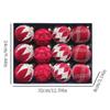 12 Stück 8cm Beflockte Weihnachtskugeln Set Rot Grün Weihnachtsbaumschmuck Partygeschenke