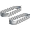 2PCS 8x2x1ft Galvanized Metal Raised Garden Bed Kit Outdoor Planter Box for Vegetables Flowers Herbs Durable Rust-Resistant Pat