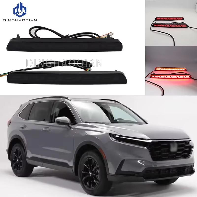 Rear Bumper Lights For 2023 Honda CRV with LED Red Lens Functions as Tail Brake Rear Fog Lamps Turn Signal Parts and Accessories