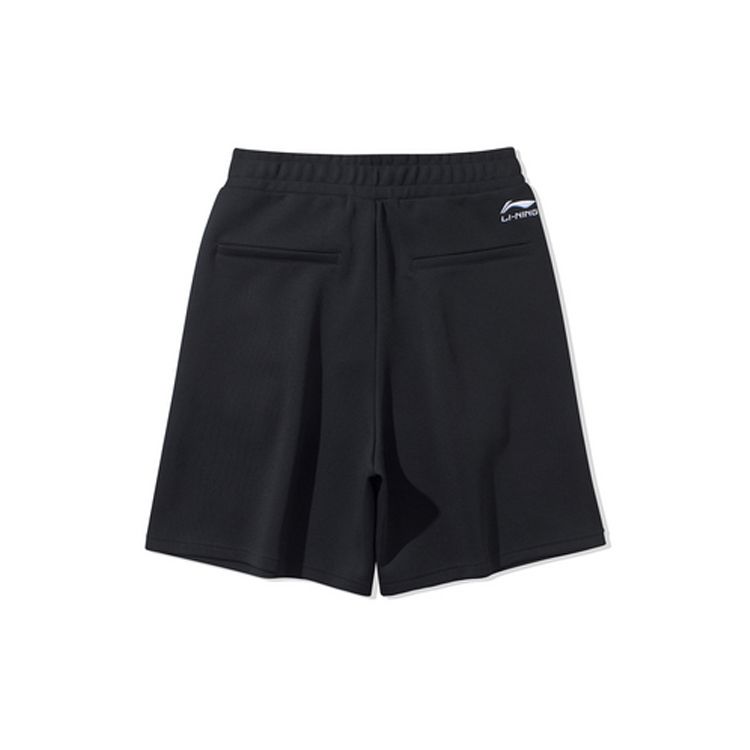 Li Ning Paris Fashion Week SS20 Loose Fit Shorts Men Shorts Black AKSQ143-3