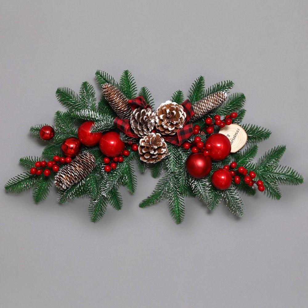 DIY Artificial Christmas Wreath Realistic Pine Cone Window Hanging Decor  Thanksgiving Decor