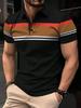Men's Polo Shirt Button Collar Short Sleeve Pullover Summer Casual Sports Solid Color Striped Lapel Trend Men's T Shirt Tops