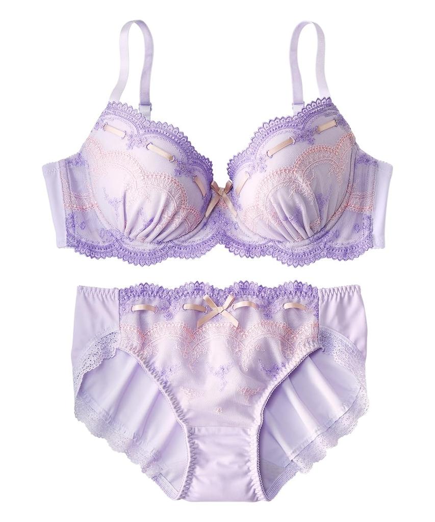 Nissen Ribbon Bra and Panty Set Lilac (Triumph) F85/LL