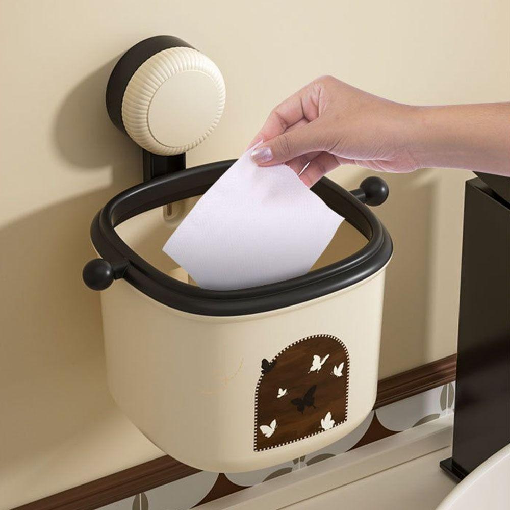 Mid Ancient Style Suction Cup  Storage Box Removable Face Towel Storage Basket  Face Towel