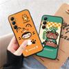 Cartoon Patterned Soft Silicone Black Case For Xiaomi Redmi Note 13 Pro 13C Poco C65 Samsung A55 A54 A34 S24 iPhone Camera Protective Shockproof Cover