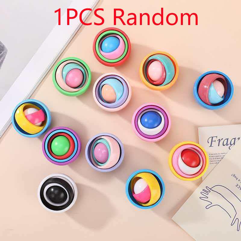 Spinner Gyro Ball Infinite Flip Decompression Sensory Adhd Stress Relief Finger Toys For Kids Adults Party Favors Gifts