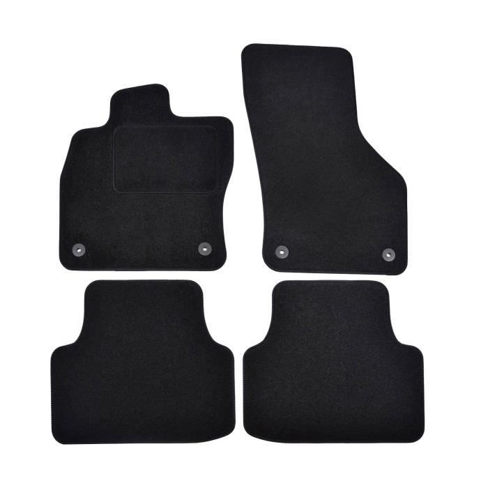 Tapis de sol - Seat - Leon 4 - Velours noir - 4 pièces - Ajustement précis