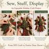 DIY Quilted Christmas Wreath Sewing Kit Fabric Door Hanging Ornament Gingerbread Tree Handmade Holiday Craft Decor Set