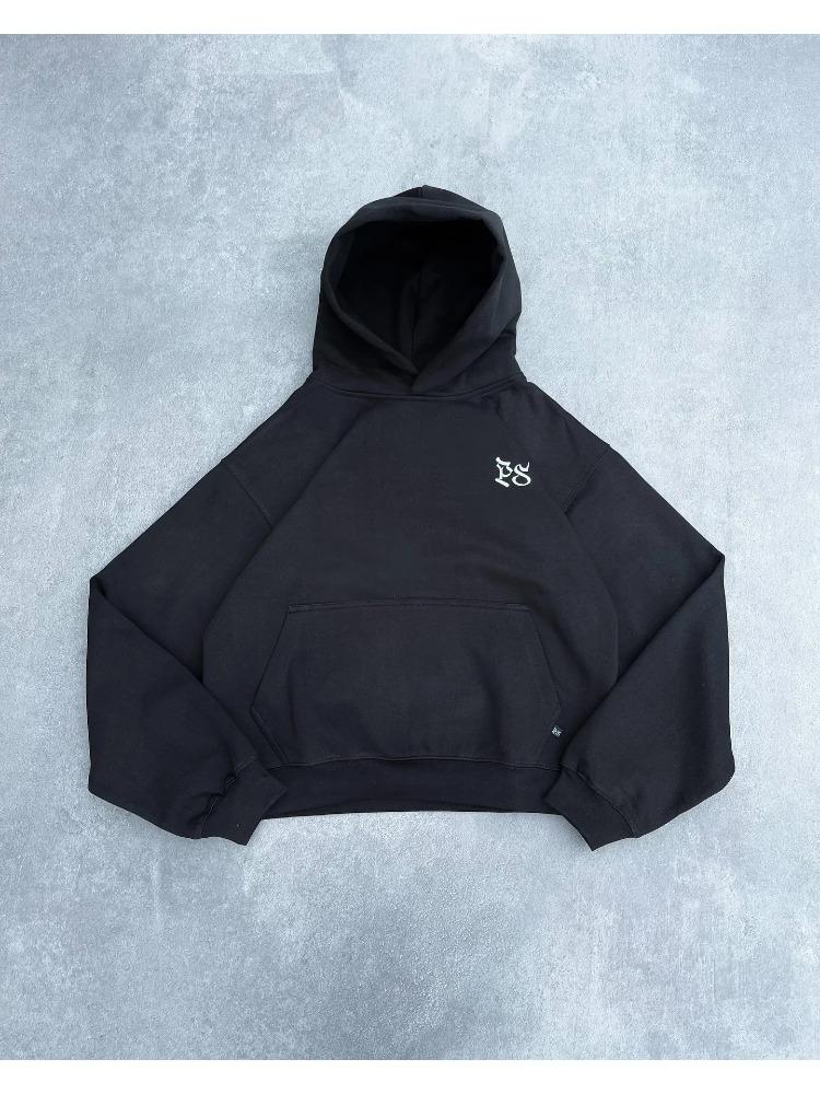 American Fashion Solid Color Oversized Sweatshirt Mens Y2K Two Piece Harajuku Hip-Hop Gothic Joker Slacks Jogging Pants