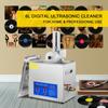 Nettoyeur Ultrasonique 6L Nettoyeur Ultrasonique Vinyle 7-12 Pouces 8 Disques Machine à Nettoyer les Vinyles Ultrasonique 180W Nettoyeur Ultrasonique Disques avec Support de Séchage