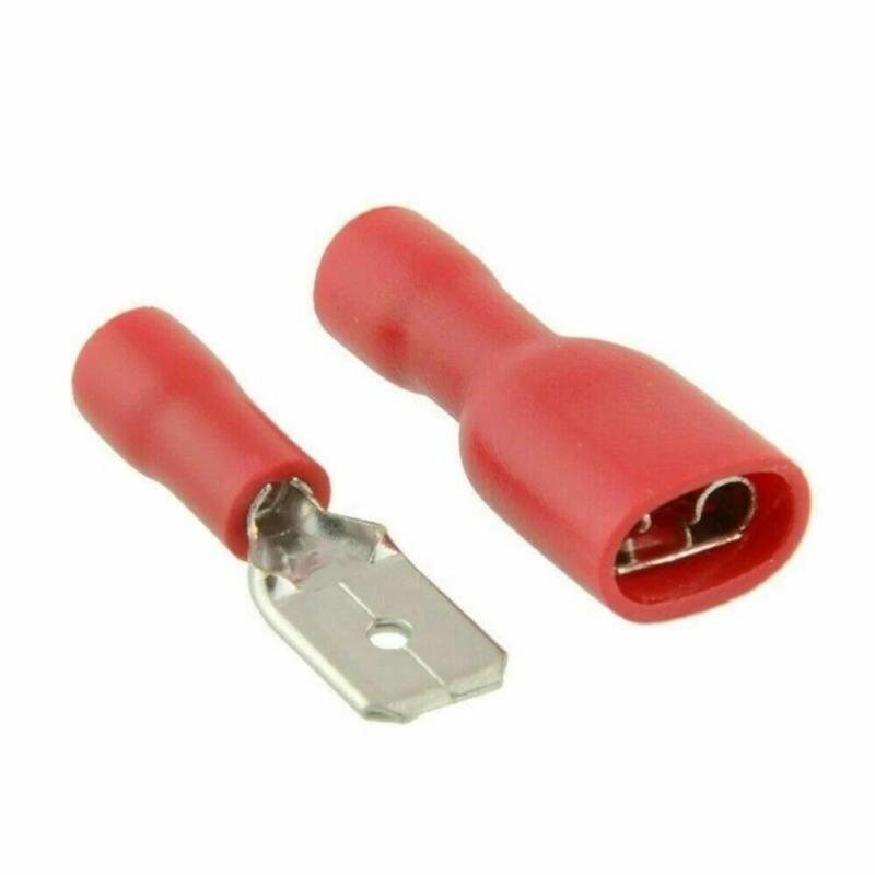 100PCS Metal Crimp Connectors Insulated Rubber Sleeve for Wiring in Electronics and Industrial Applications