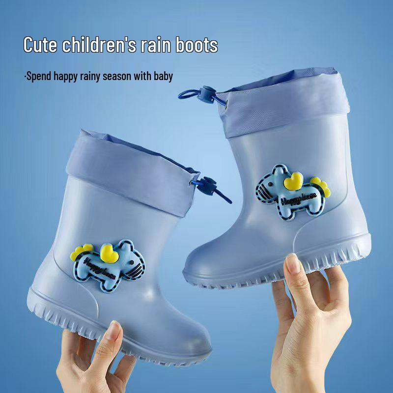 Cartoon-Pony Kinder-Gummistiefel – Rutschfeste, Leichte, Wasserdichte Schuhe mit Fleece-Futter für Jungen, Mädchen und Kleinkinder.