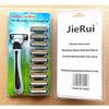 Men's Classic Three-Layer Stainless Steel Razor with 1 Handle & 9 Blades
