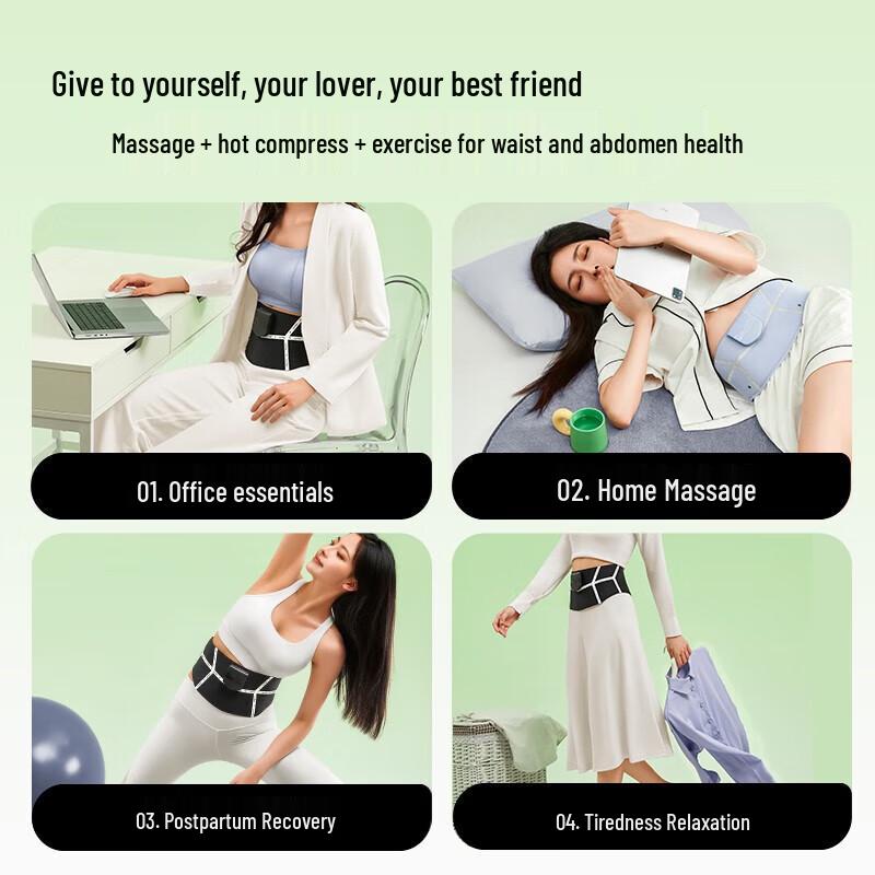 LERAVAN Mid-Frequency EMS Waist & Abdominal Massager with Heat