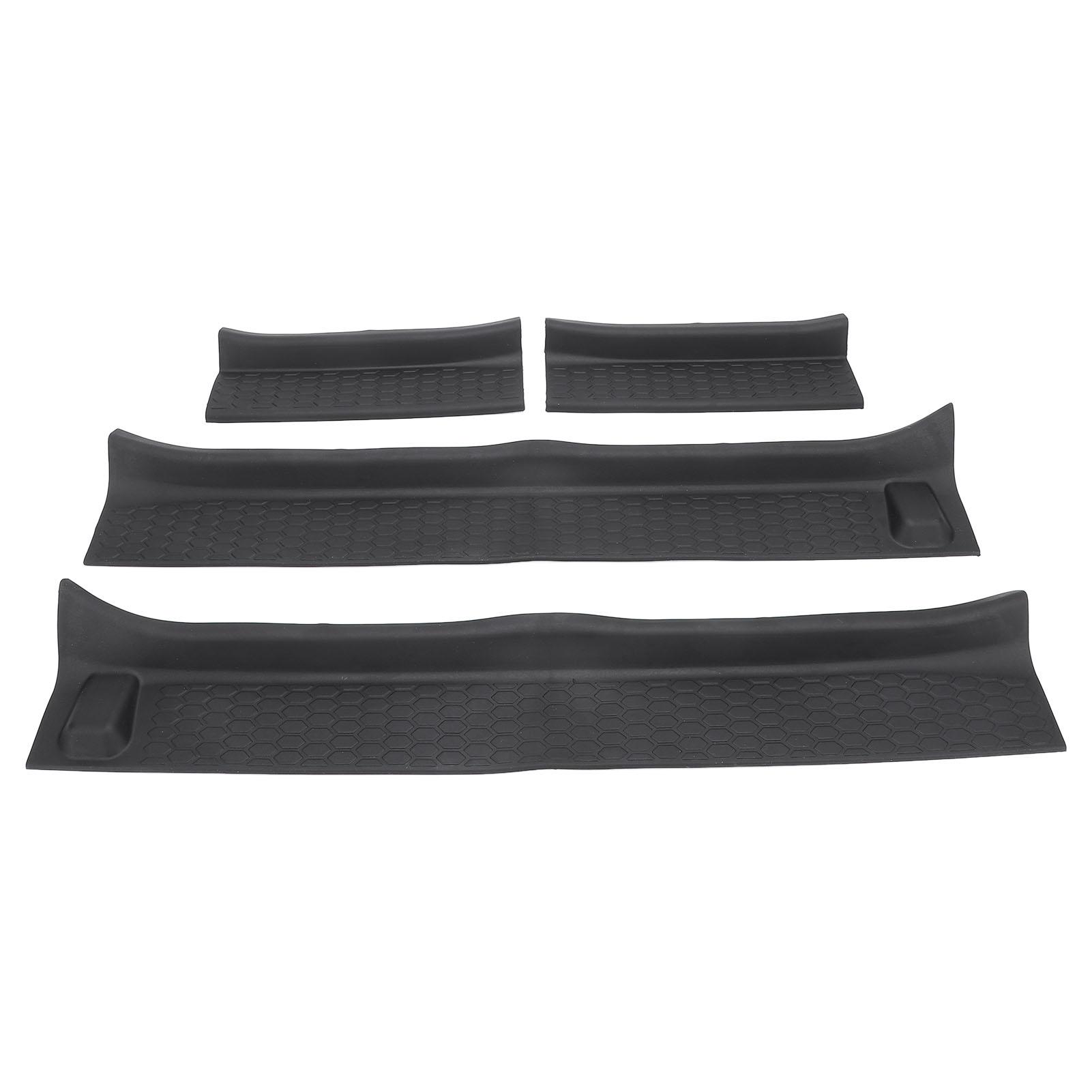 

4 шт. автомобильная защита порога передняя задняя защитная противоскользящая текстурированная поверхность порог двери крышка ступеньки для