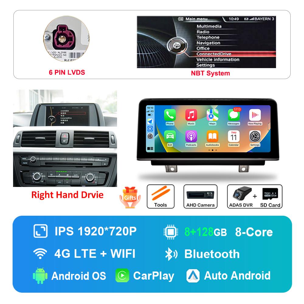 10.25 Inch Right Hand Drvie for BMW 3 /4 Series F30 F31 F32 F33 F34 F36 2013 - 2018 NBT EVOAndroid Car Radio Multimedia Player