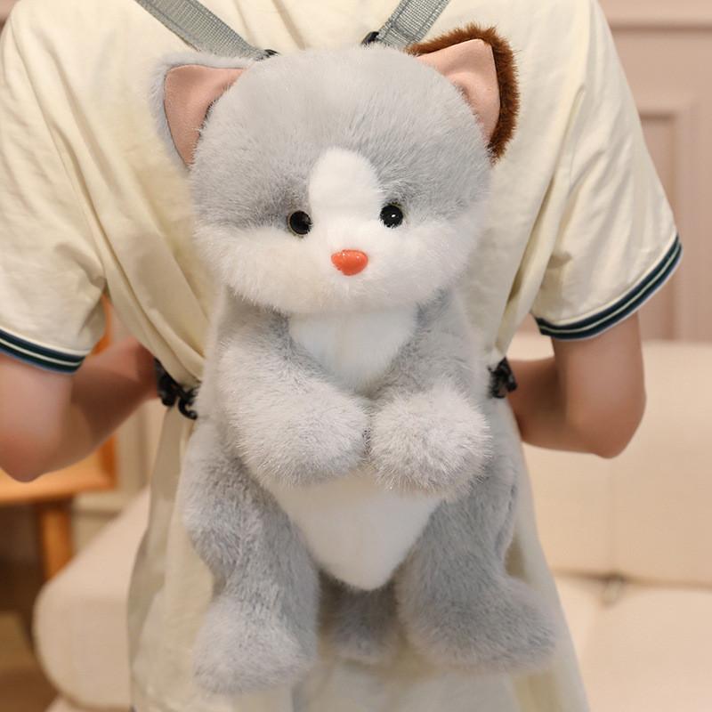 Cat Plush Cute Toy Backpack Children Girl Festival Gift Soft Animal Carrier Doll
