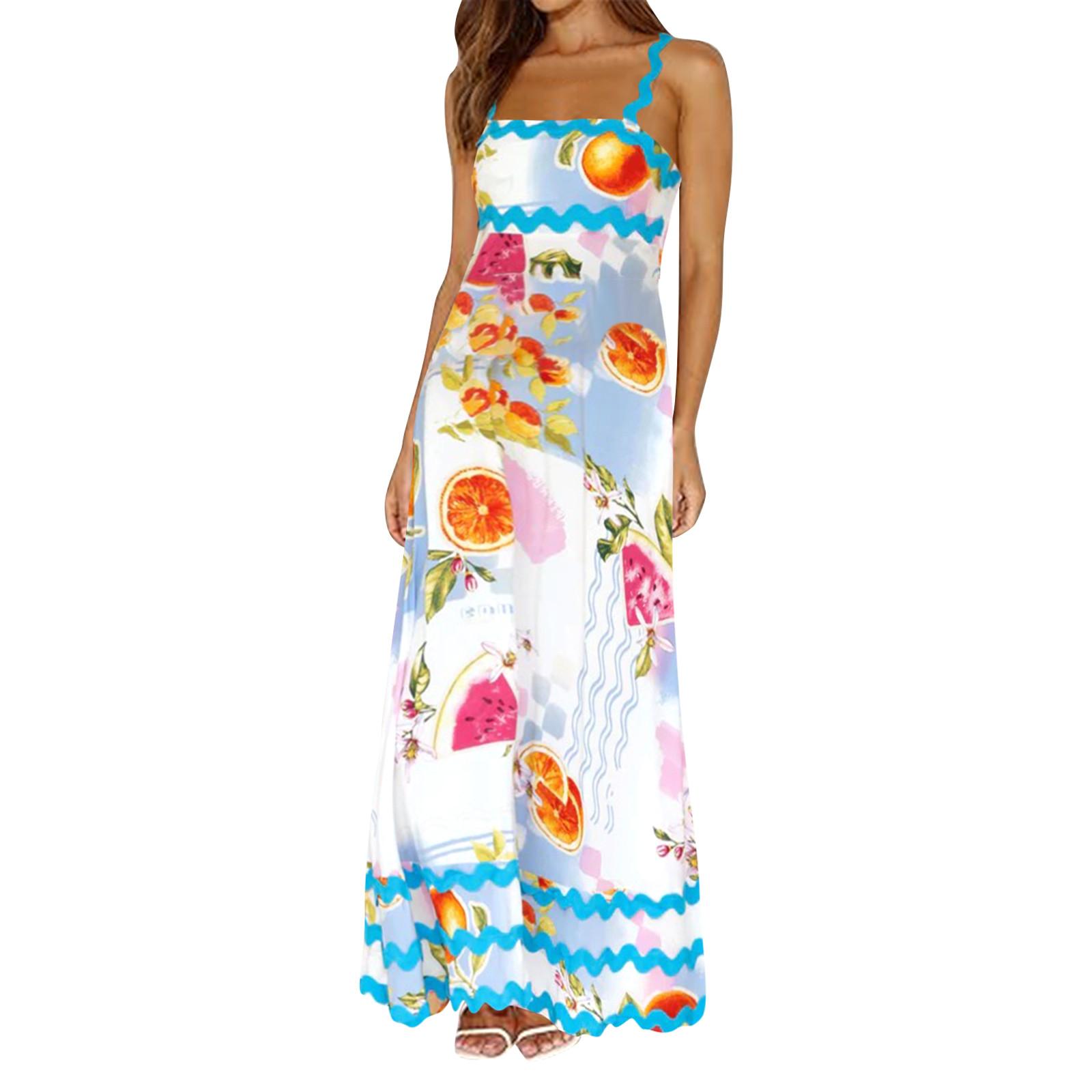 

Женское модное сексуальное однотонное платье на бретельках без рукавов, женское платье, длинное платье S синий