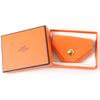 Excellent HERMES Coin case Le van Cator Orange Vogarribar Women Used