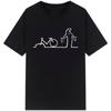 La Linea The Line Osvaldo Cavandoli TV pure cotton T-shirt Street T-shirt Round-neck casual top Camisetas