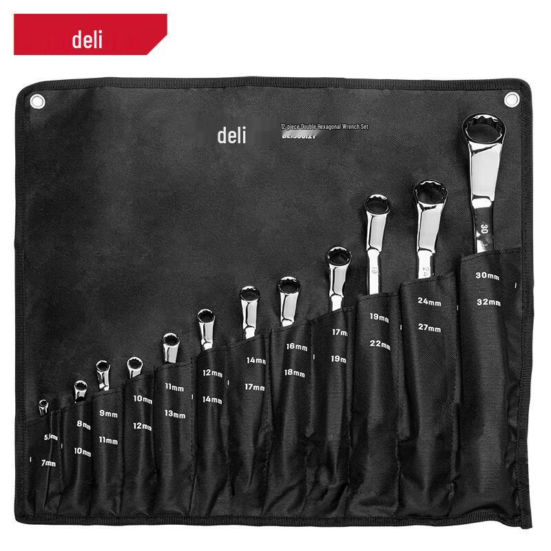 Deli 12-Piece Double Ring Spanner Set
