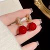 A Pair of New Earrings Paired with Luxurious and Fashionable Red Earrings