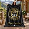 Alpha Phi Alpha Custom Name Flannel Blanket Personalized Soft Warm Plush Throw Blanket Customized Gift for Family Friends