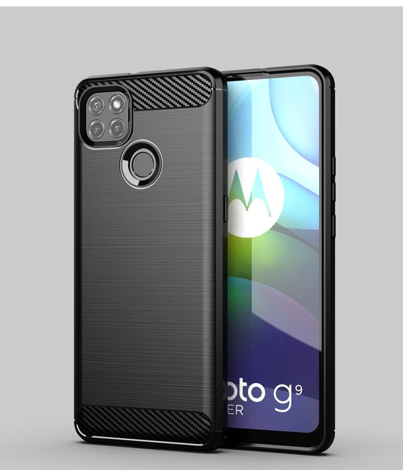 For Motorola Moto G9 Power Case Bumper Rubber Silicon Carbon Fiber Cover For Motorola G9 Power Phone Case For Moto G9 Power Case