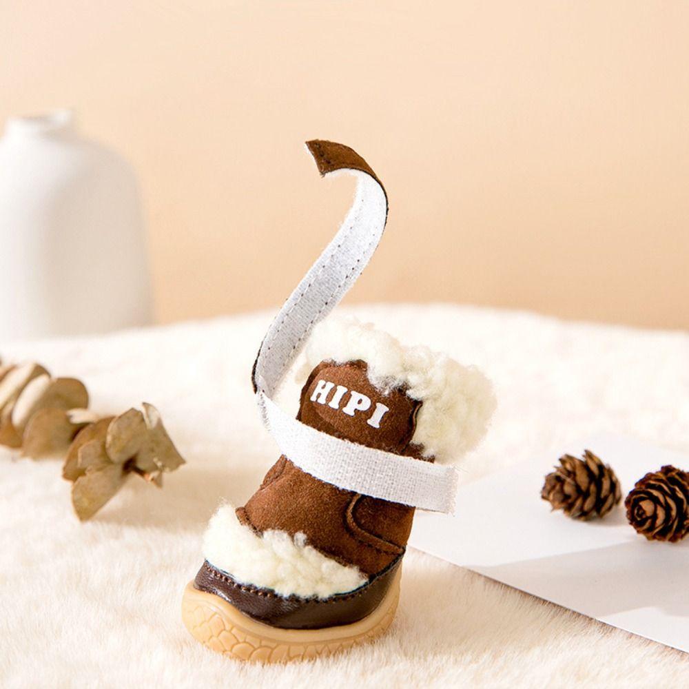 4 Stück/Set Outdoor Hundeschuhe Rutschfester Haustier Pfotenschutz Praktischer Fußschutz