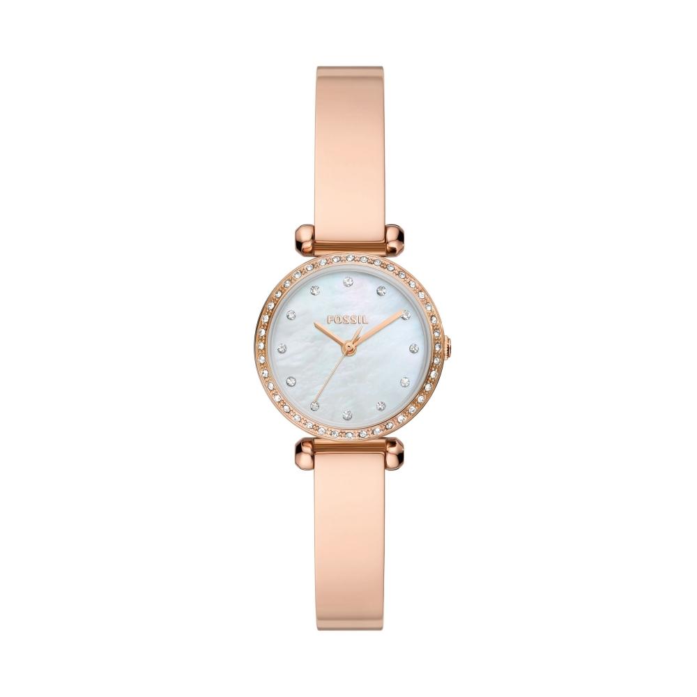

Fossil Women s Tillie Mini Three Hand Rose Gold Tone Stainless Steel Watch rose gold