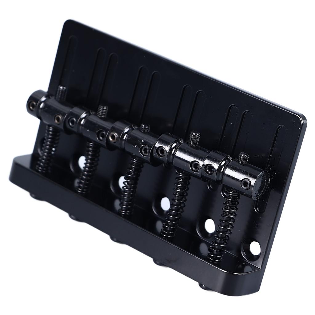Electric Bass Bridge 5 String Bass Saddle Bridge Thickened Tailpiece Bridge Replacement with Screws