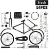 2025 New 51 Pcs DIY Retro Bicycle Model Ornament For Kids, Creative 1:10 Simulation Mini Bicycle Model Scale Kit With Inflator and Briefcase, Finger