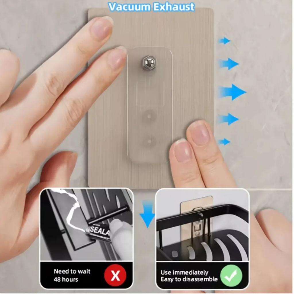 Drill Free Aluminum Corner Shelf For Bathroom Shower Storage Organizer Shampoo Soap Dispenser Wall Mounted Rack