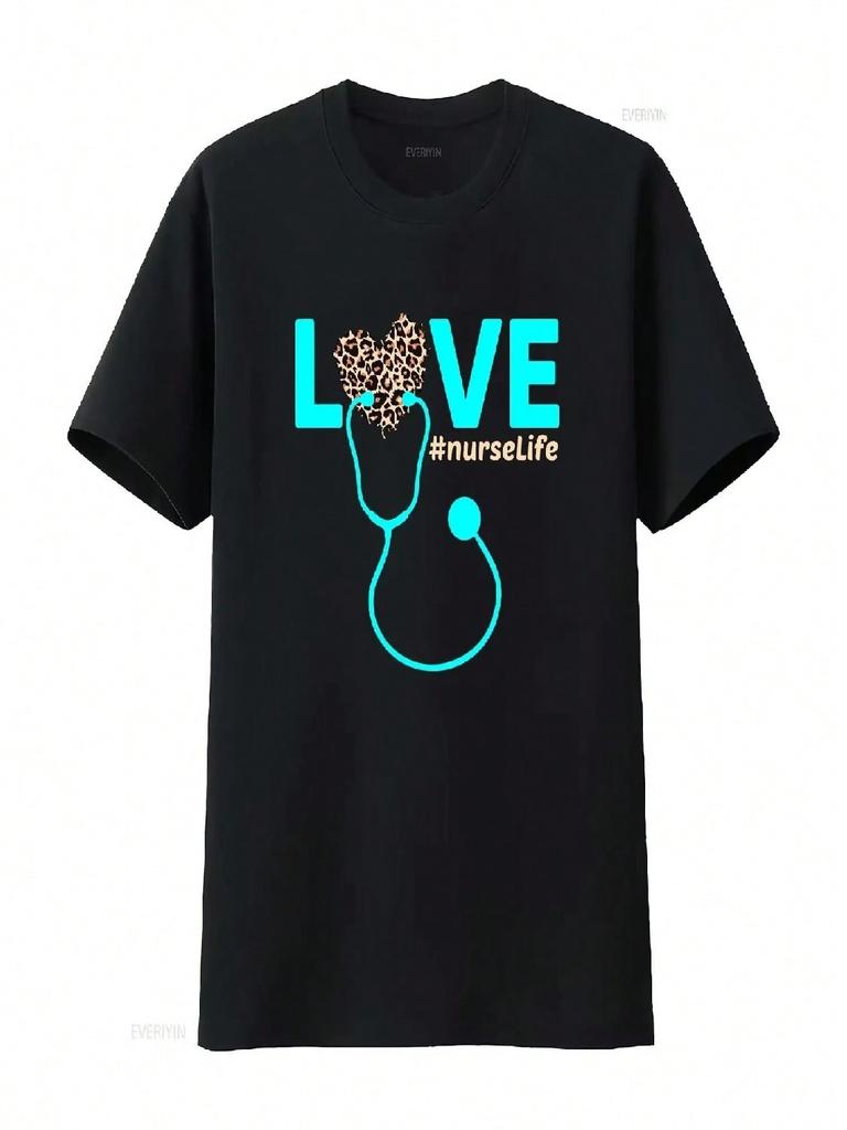 Nurse Life Rn Lpn Cna Healthcare Leopard Week 2023 T Shirt Size S 5XL Vintage Washed Soft Homme Breathable Comfortable Slightly