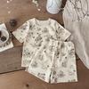 2025 Kids' Summer Pajama Set - Boys & Girls Short Sleeve Shorts