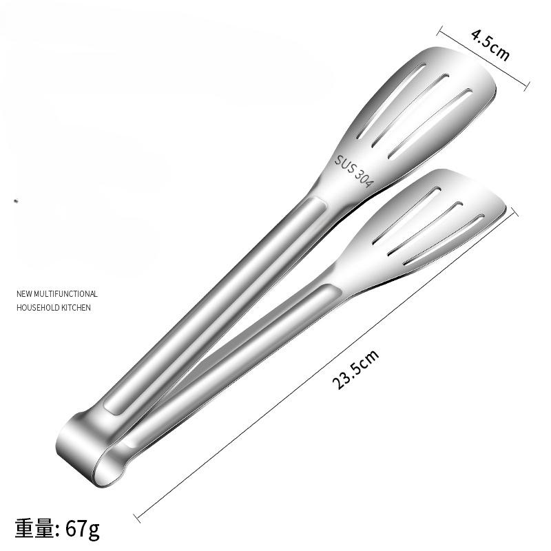 Food Tongs Stainless Steel Kitchen Tongs Meat Salad Steak Food Clip Long Handle Non-slip BBQ Cooking Tongs Kitchen Utensils